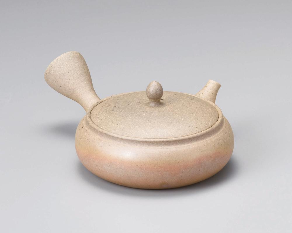Kyusu-teapot, flat, light, 180 ml