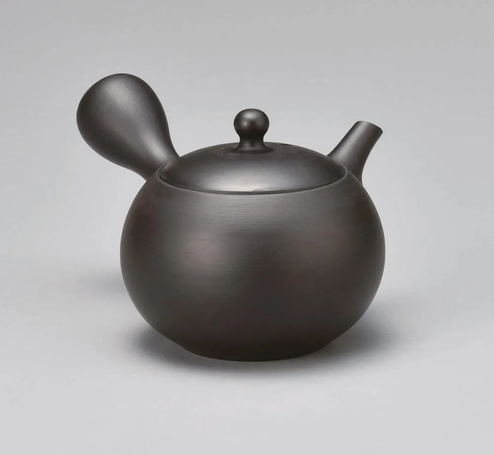 Kyusu-Kännchen, rund, schwarz, 180 ml