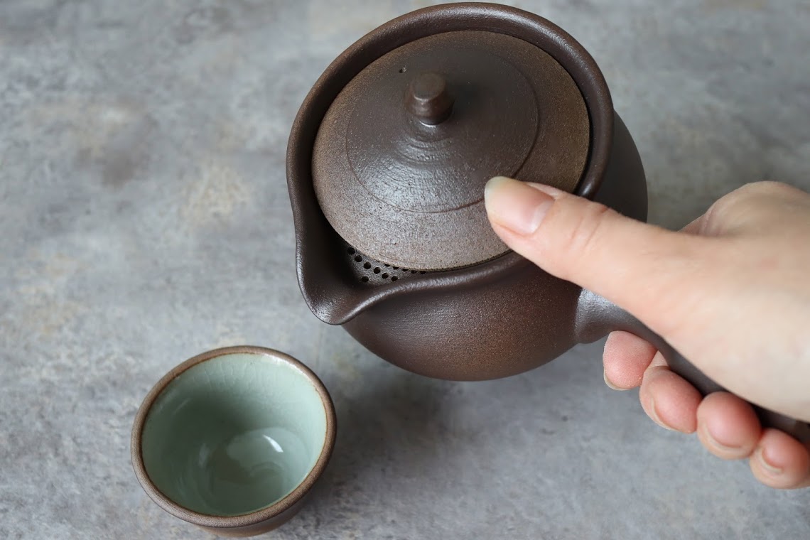 Kyusu-teapot "Shiko" small, Banko-Yaki, 350 ml