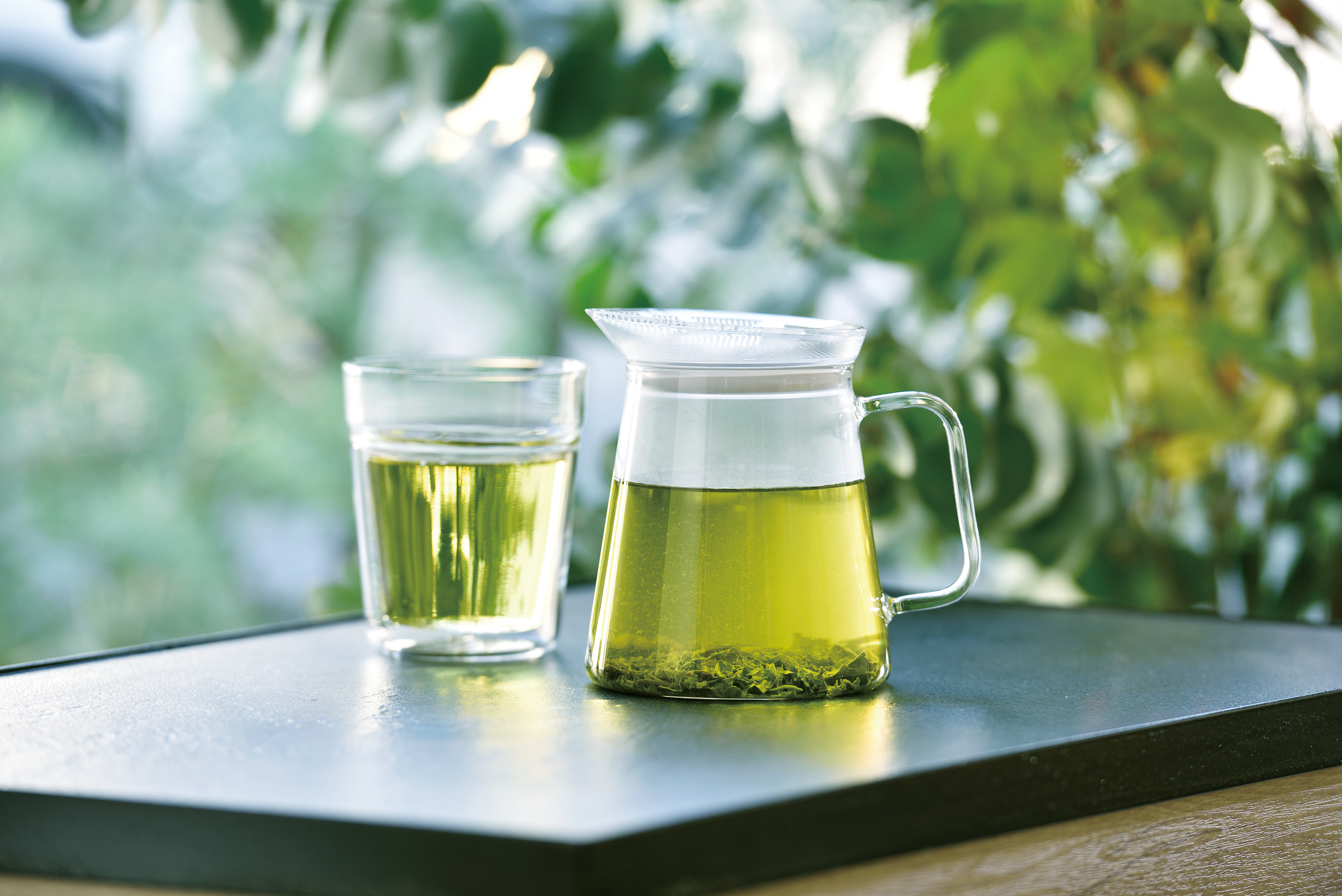 Glass teapot with strainer-lid, 700 ml