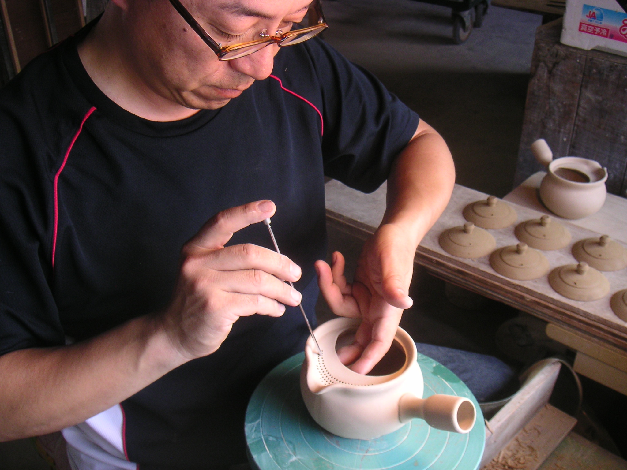 Kyusu-teapot "Shiko" small, Banko-Yaki, 350 ml